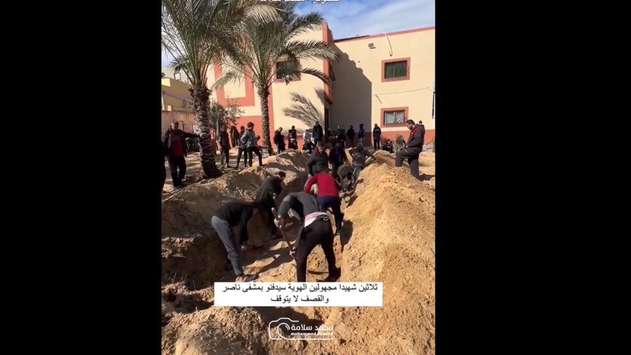 Israel rejects reports about discovery of mass grave at Nasser Hospital in Khan Yunis