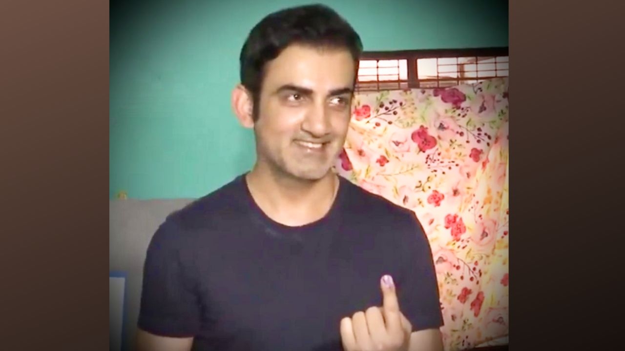 LS Polls: Gautam Gambhir casts vote in Delhi, urges people to vote in large numbers