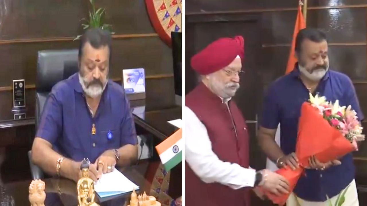Suresh Gopi takes charge as Union Minister of State, thanks people of Kerala 