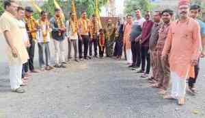 Pilgrims From Maharashtra Welcomed on Their Way to Khatushyam