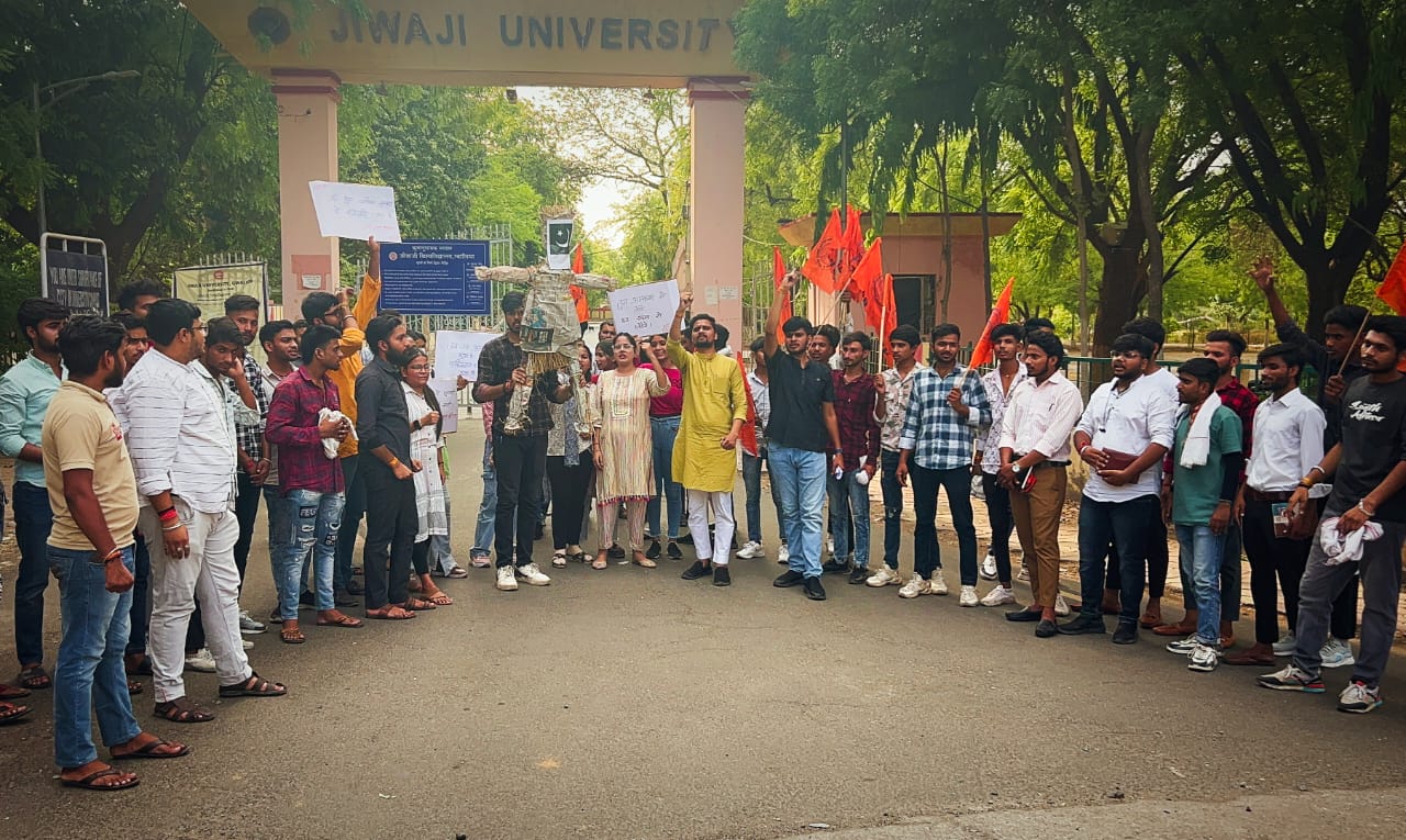 Protest Against Terrorist Attack in Jammu, Effigy Burned