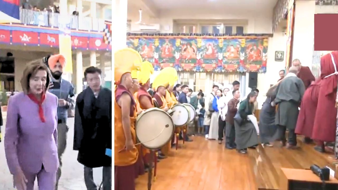 Nancy Pelosi at Dalai Lama Temple to meet Tibetan spiritual leader