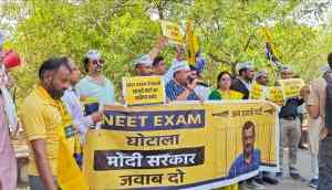 Demand for Re-Conduct of NEET Exam: Aam Aadmi Party Stages Protest