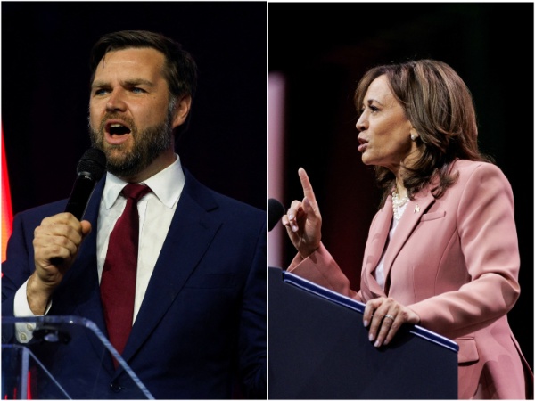 Kamala Harris criticises JD Vance's abortion stance