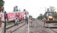 UP: Restoration work underway at Chandigarh-Dibrugarh Express derailment site in Gonda