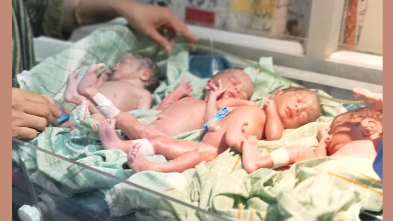 Rare Birth: Tribal Woman Gives Birth to Quadruplets, All Healthy