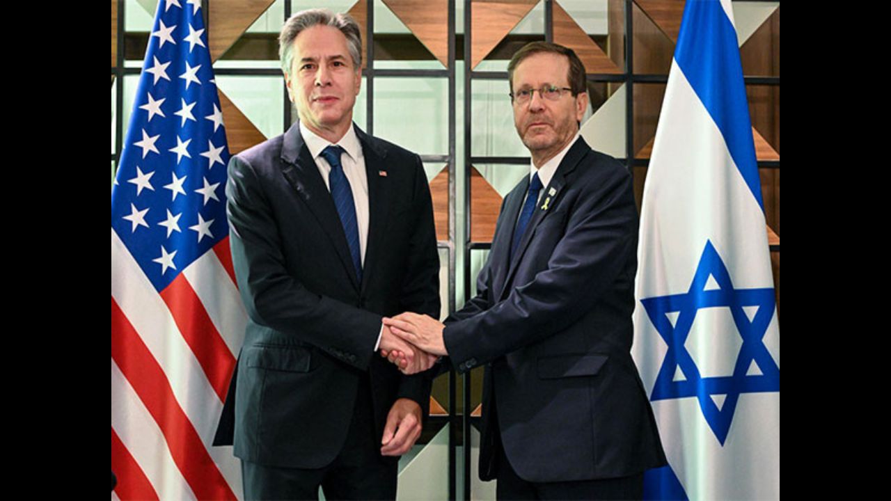 Israel President Herzog meets with US Secretary Blinken