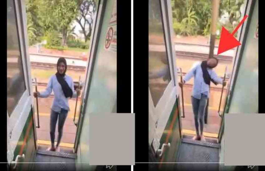 Scary Video: Train Reel Obsession Turns Dangerous as Girl Hits Pole