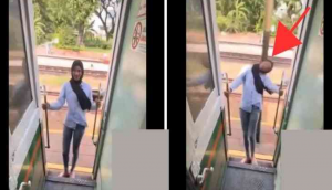 Scary Video: Train Reel Obsession Turns Dangerous as Girl Hits Pole