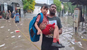 Surat: Heavy rainfall leaves 800 students stranded in school, rescued by fire brigade