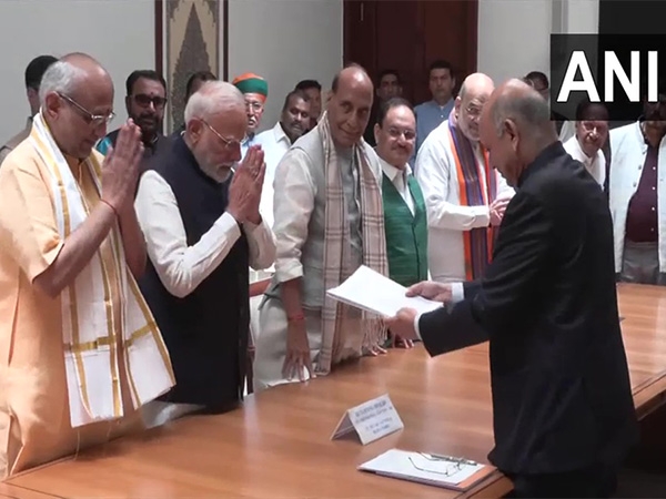 NDA's VP candidate CP Radhakrishnan files nomination papers in presence of PM Modi