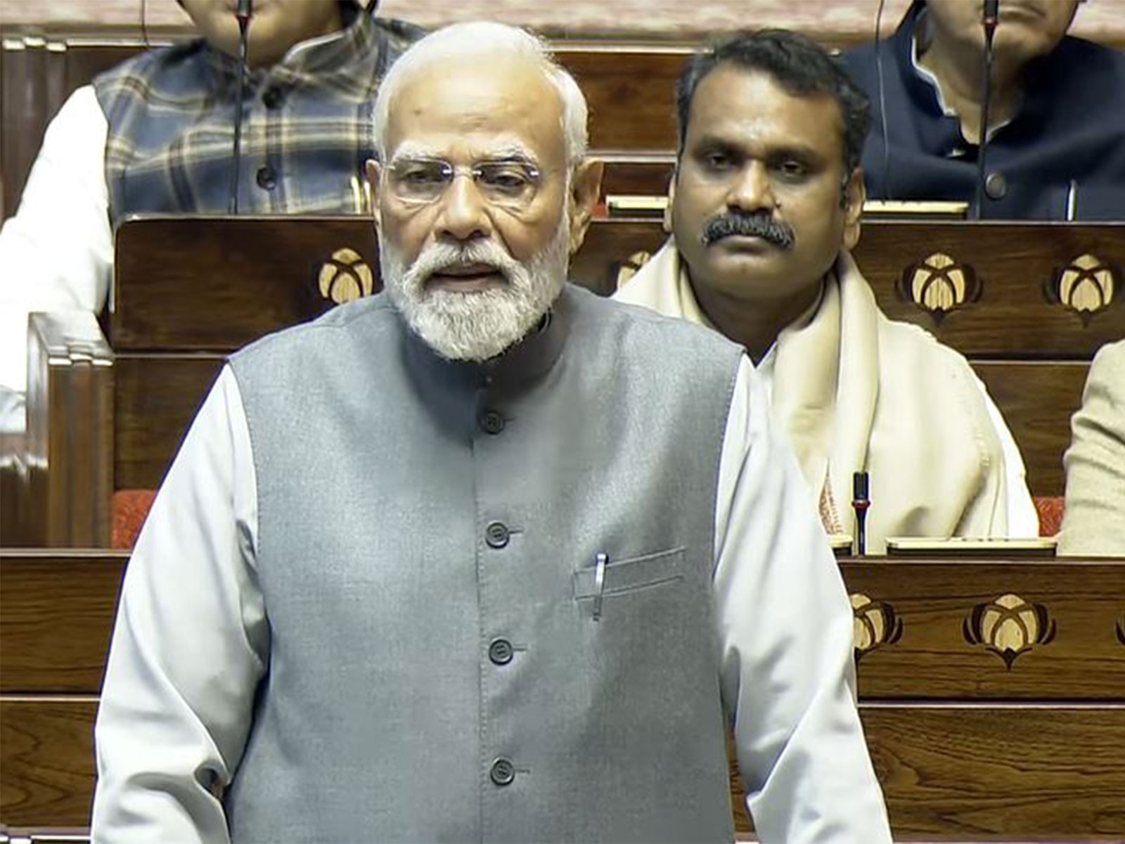 Parliament Winter Session: PM Modi welcomes Vice President, Rajya Sabha chairman CP Radhakrishnan to House