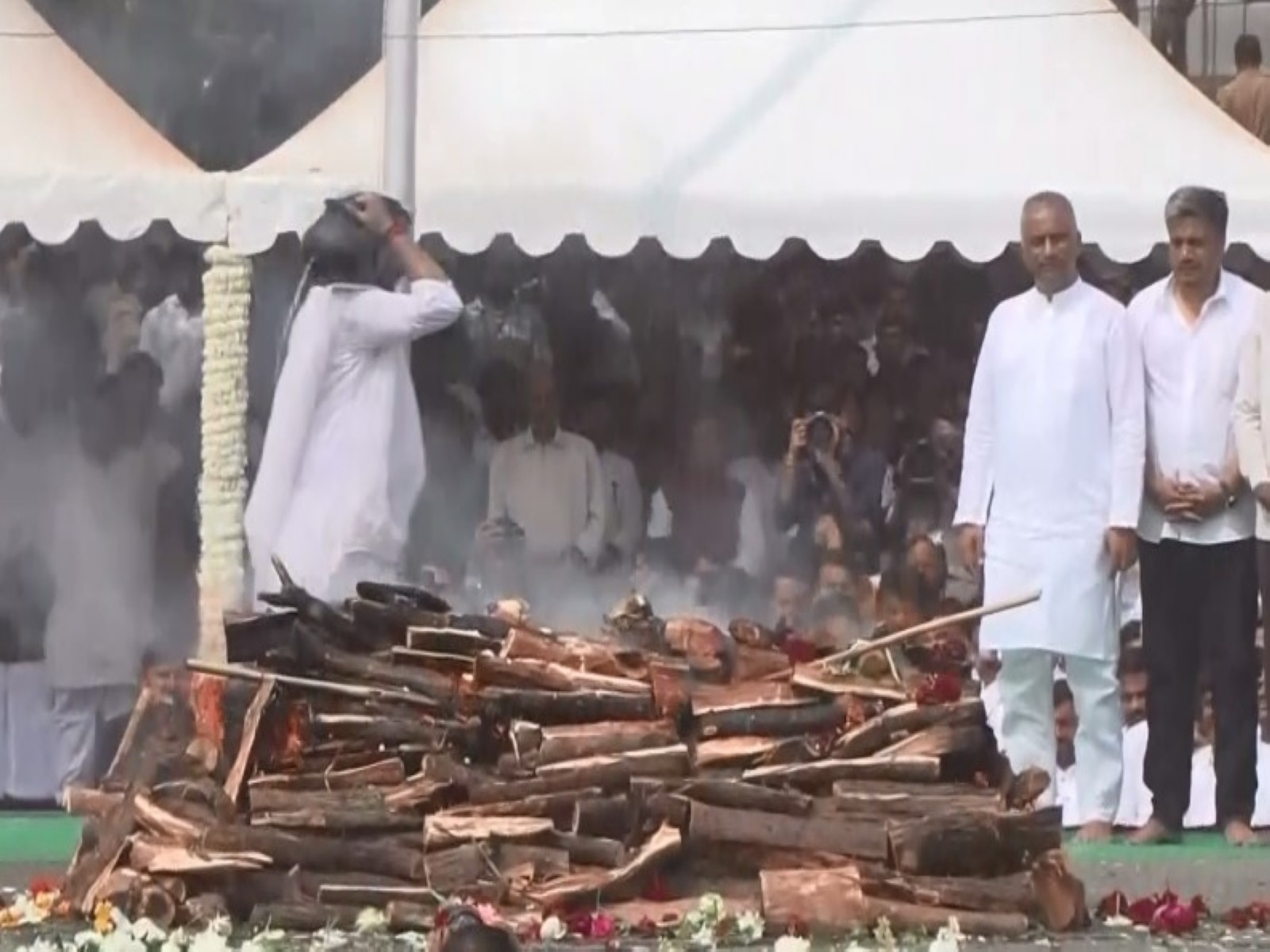 Ajit Pawar laid to rest with state honours in Baramati