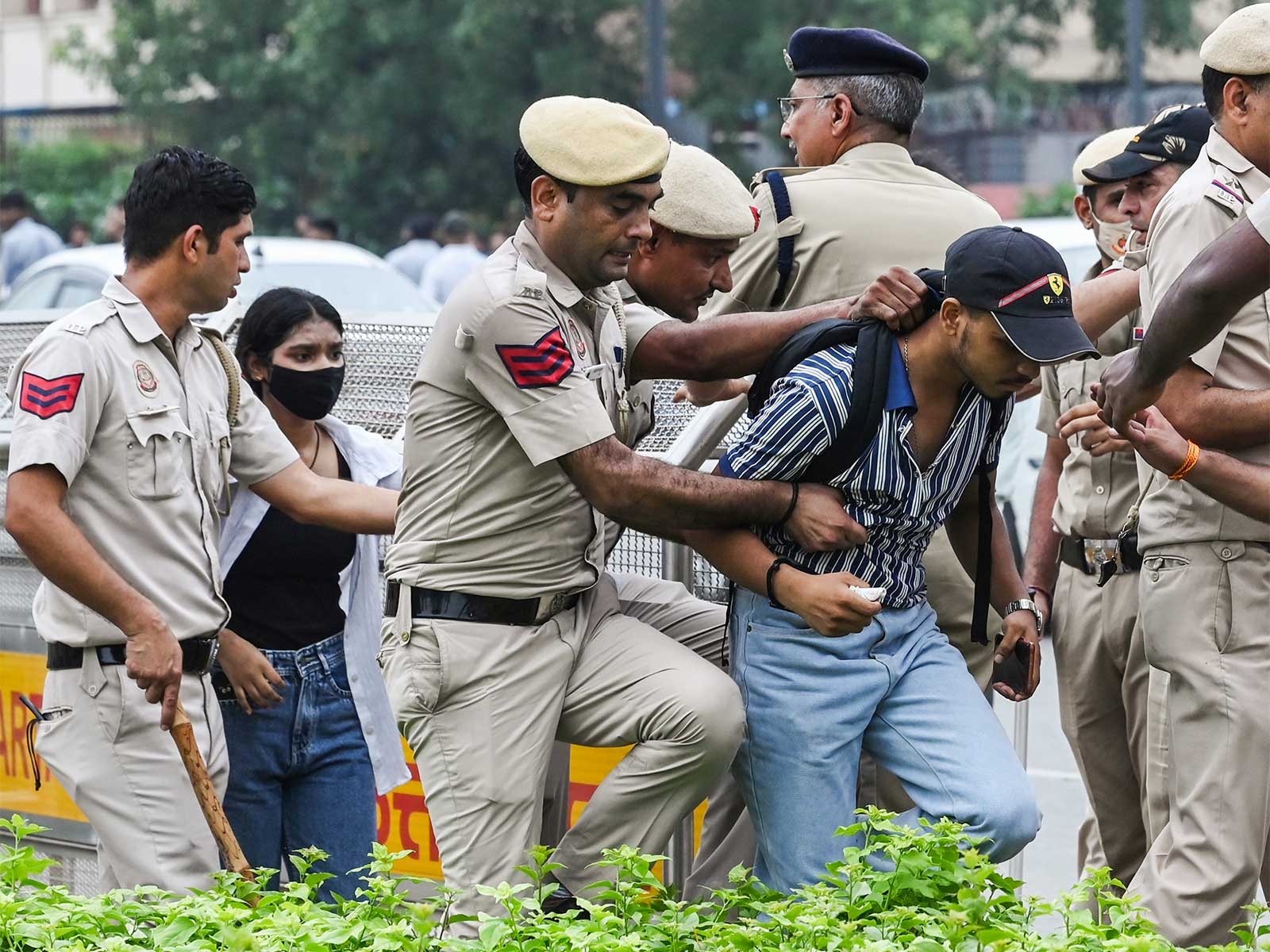 Delhi Police register case over Connaught Place stone pelting; two ACPs injured
