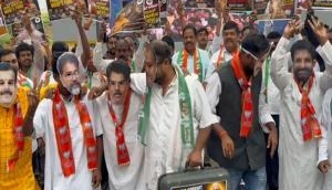 Karnataka Congress stages counter protest as BJP continues Nagendra's resignation demand