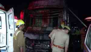 Greater Noida Bus Fire: 2 arrested after 9 passengers die in Yamuna Expressway blaze