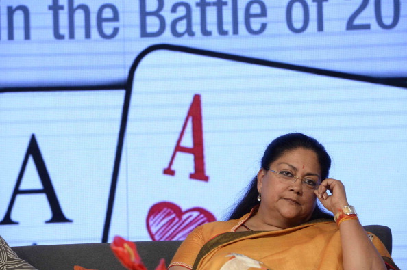 Vasundhara Raje during the India Today Conclave 2014 in New Delhi.(Photo by Vikram Sharma/India  Tod