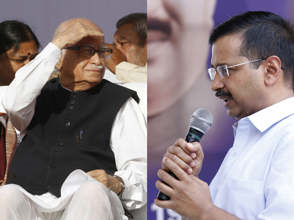 Kejri_Arun Sharma/Hindustan Times via Getty Images_Advani_Arvind Yadav/Hindustan Times via Getty Ima