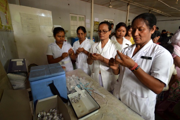 Nurses and Vaccines_Pacific Press/LightRocket via Getty Images