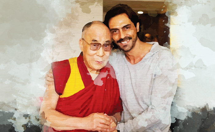 Arjun Rampal with the Dalai Lama