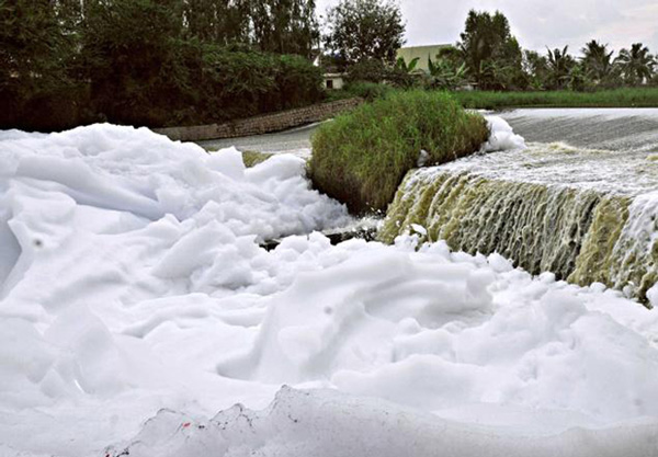 Bellandur foaming lake