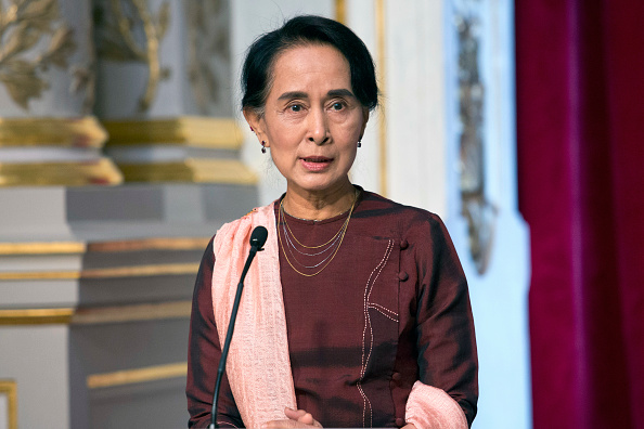 Aung San Su Kyi_ Nicolas Kovarik/Pacific Press/LightRocket  via Getty Images