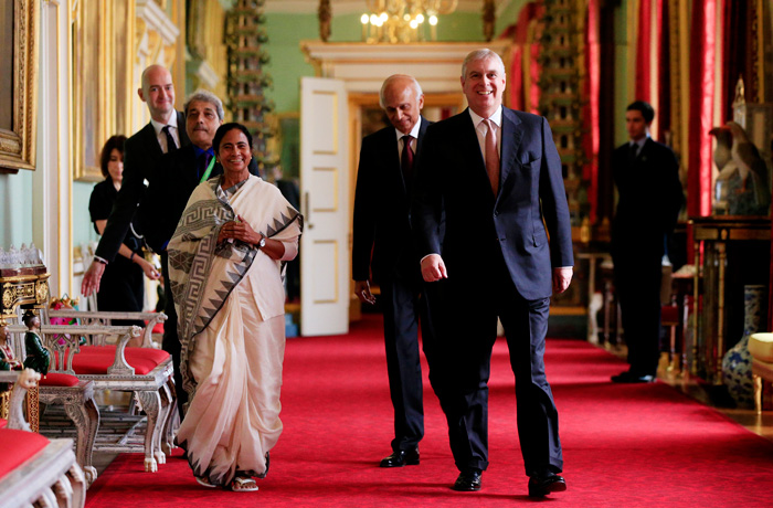 Mamata Banerjee in London. (Photo by Jonathan Brady/WPA  pool/Getty Images)