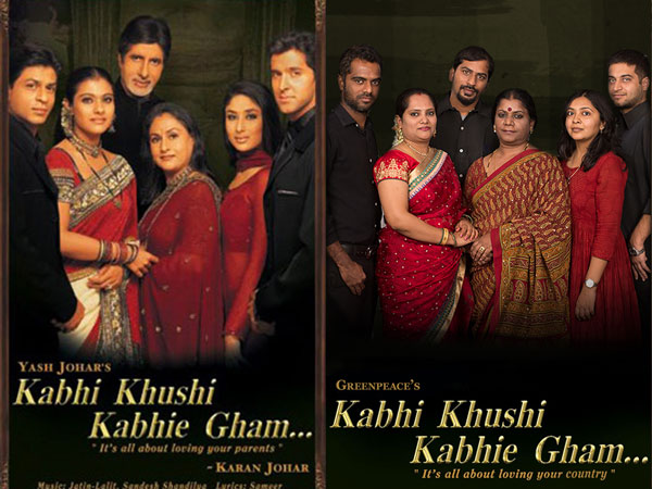 Greenpeace posters kabhi khushi kabhi gham