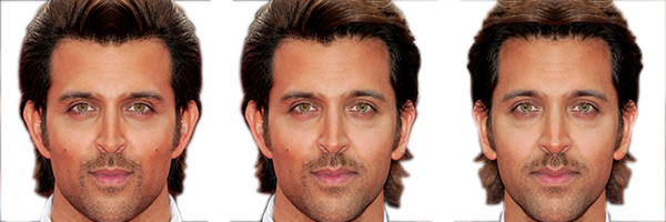 Hritik Roshan symmetrical face