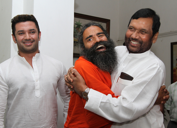 Chirag Paswan with Ramdev_Getty images
