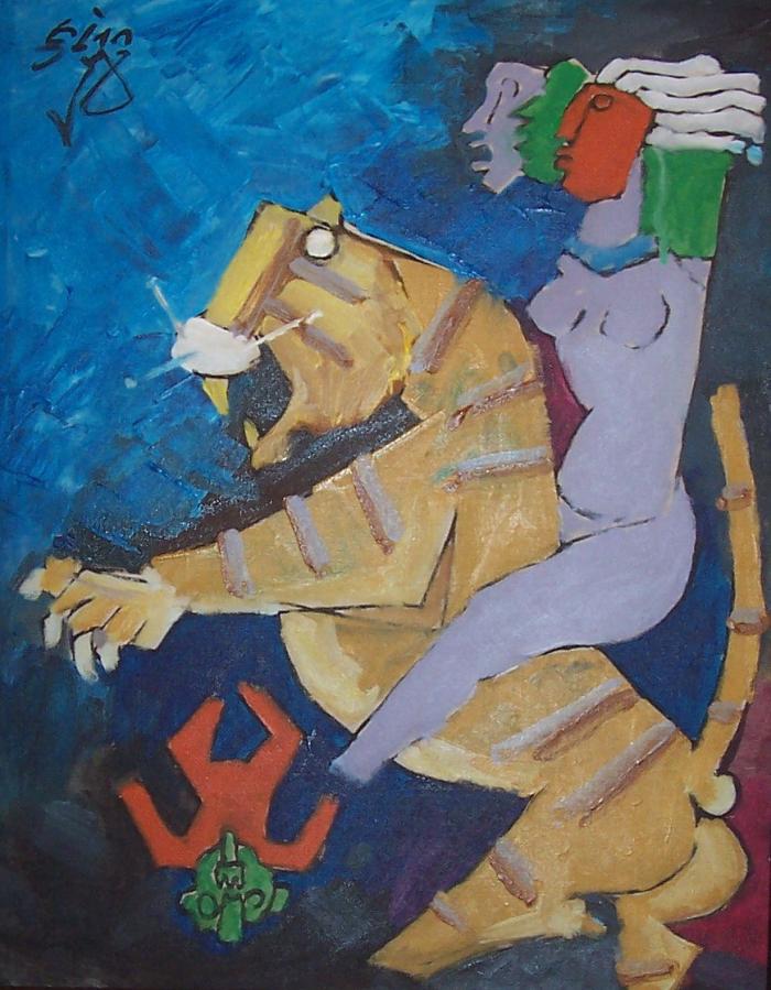 Durga and the tiger