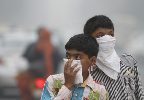 Delhi pollution/wire/Sanjeev Verma/Hindustan Times via  Getty Images