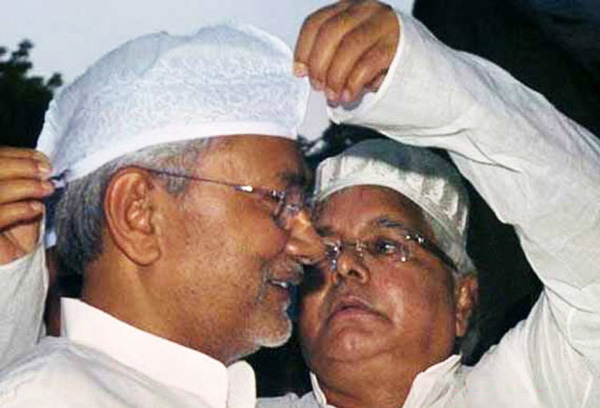 Nitish with Lalu