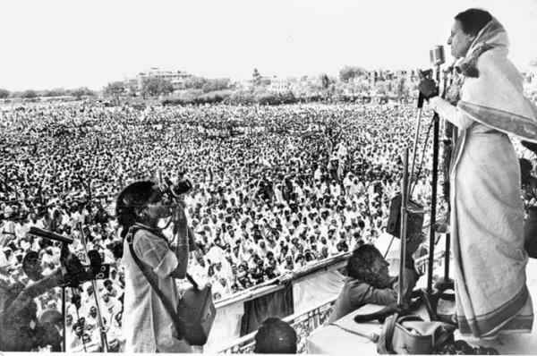 Indira at Rally (Photo: Getty Images)