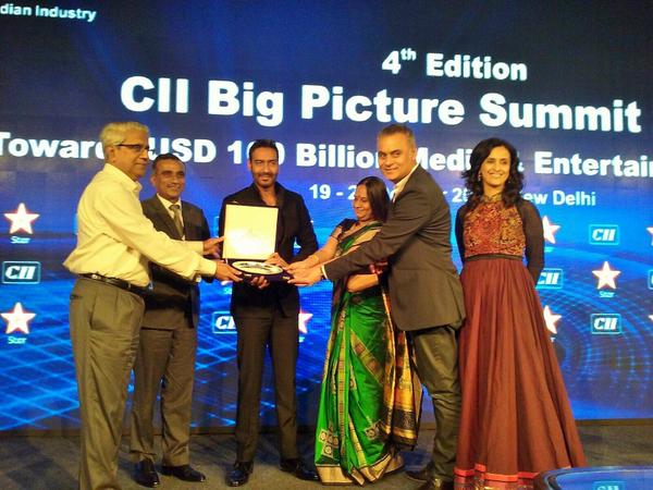 Ajay Devgn Felicitated at CII Big Picture Summit  