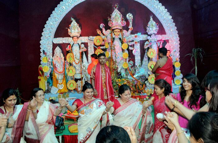 Durga Puja in Delhi. Photo: PTI