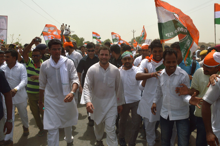 rahul-gandhi-rajasthan-rally-padyatra . Photo : Shaukat Ahmed Pacific Press/LightRocket via Getty Im