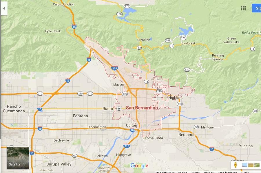 map San Bernardino,