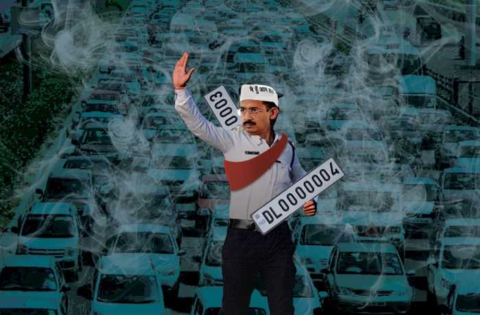 Kejriwal as traffic police even odd.jpg