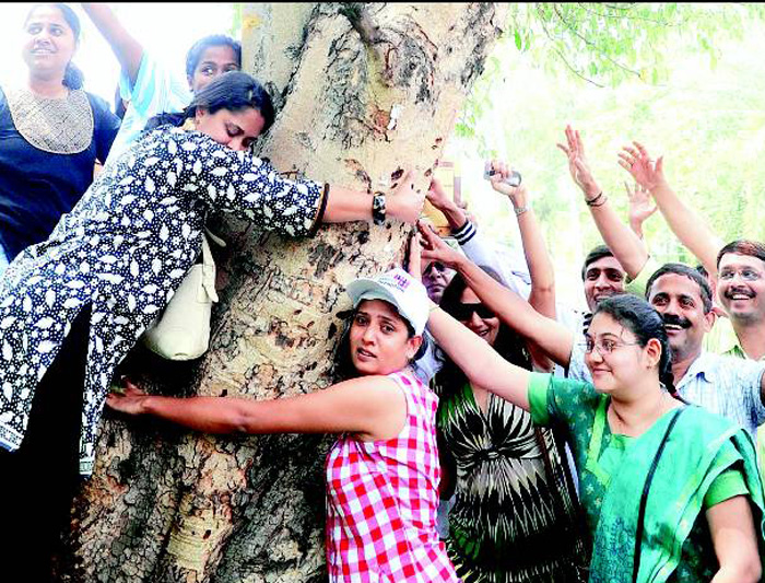 Chipko-movement-woman-hugging-tree . File photo