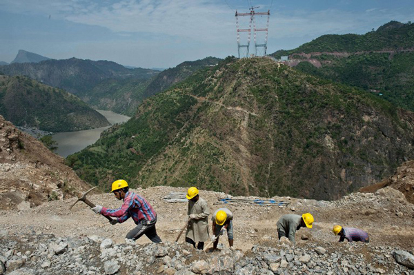 Worlds-highest-railway-bridge-Chenab-bridge-Jammu . Prakash SINGH / AFP