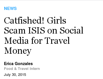 27 headlines 2015  ISIS catfish