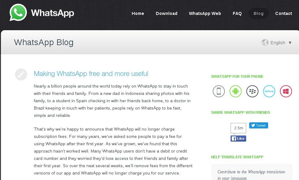 whatsapp to be free.jpg