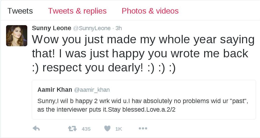 aamir tweet-Sunny leone interview with cnn-ibn bhupendra chaubey2 .jpg