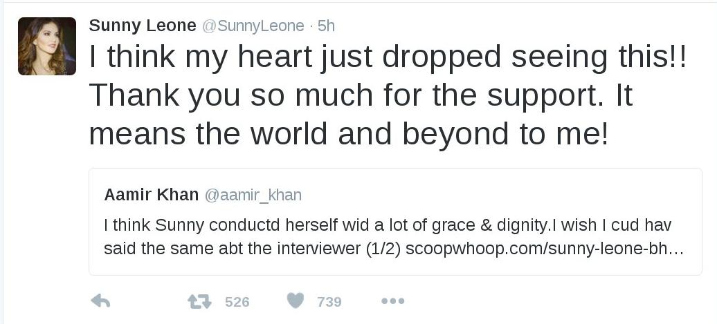 aamir tweet-Sunny leone interview with cnn-ibn bhupendra chaubey3 .jpg