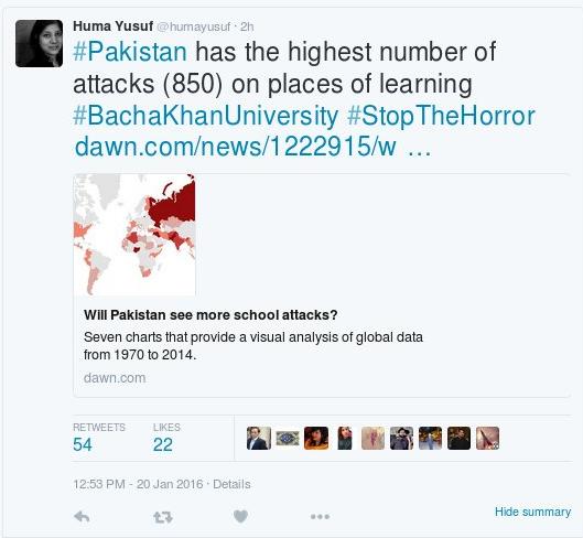 pakistani tweet on bacha khan attack