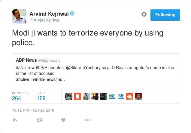 Kejriwal Tweet
