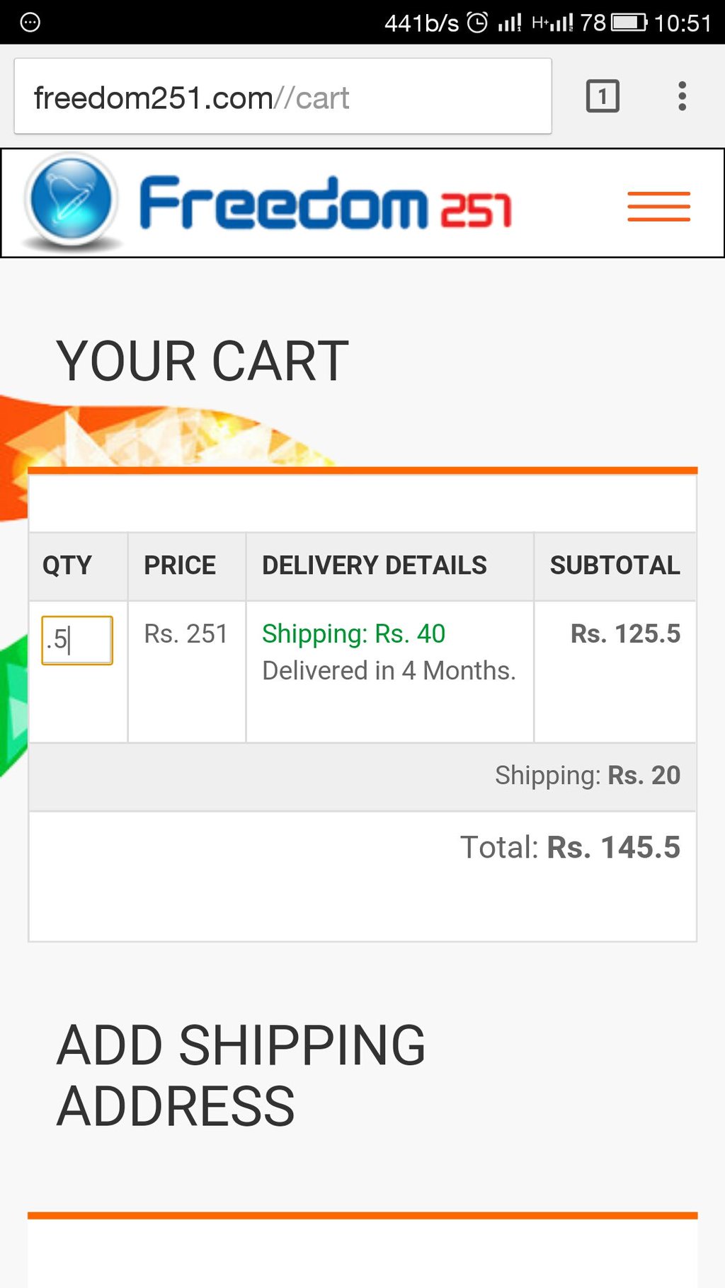freedom 251 half quantity order.jog