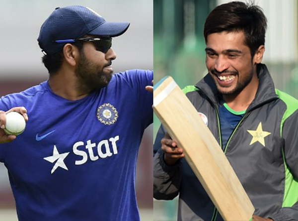 Rohit Sharma and Mohammad Amir_AFP