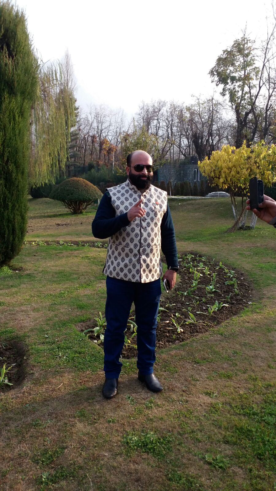 Manzoor Ahmad Khan in modi jacket
